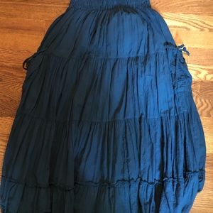 Deep teal skirt - cottage core style from Cotton Flower on Etsy